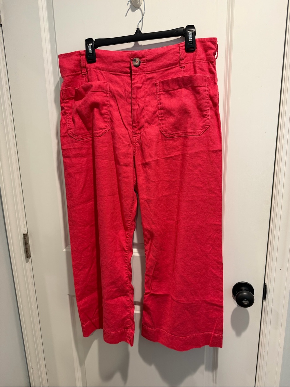 Anthropologie Maeve The Colette Fuscia Wide-Leg Linen Pants
